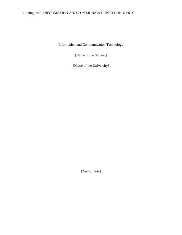 Information and Communication Technology - Doc_1