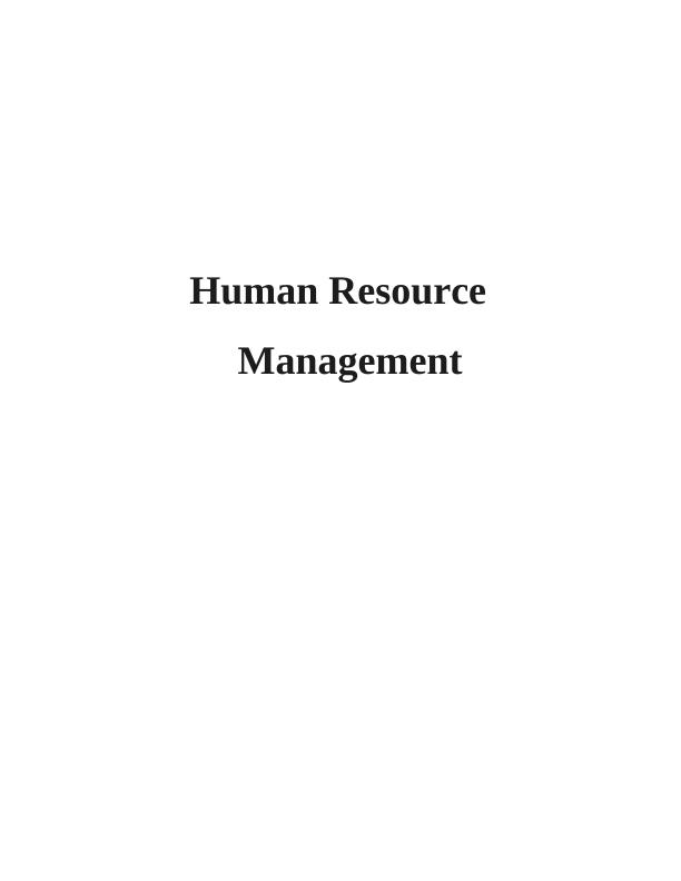 Toyota Human Resource Management: Doc_1