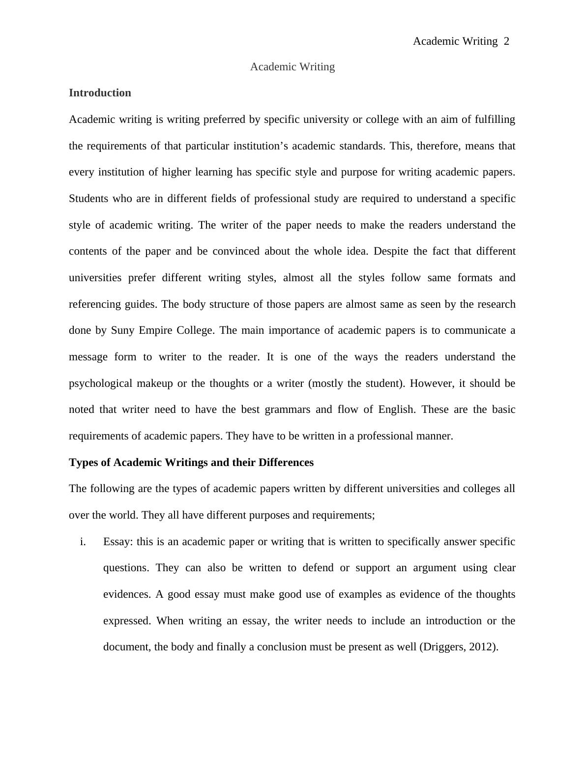 assignment 12 types of written standard english