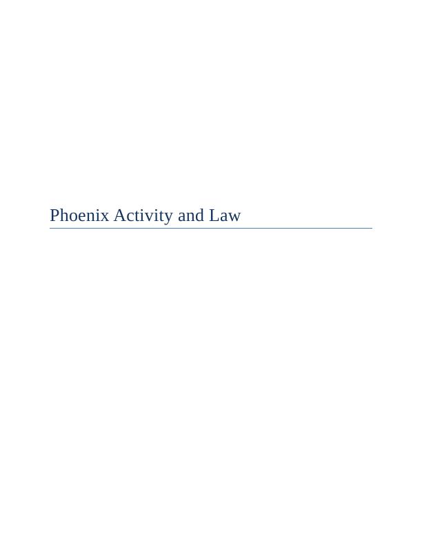 Law Part- A, Part- B, Meaning of Phoenix Activity and Law Part- A_1