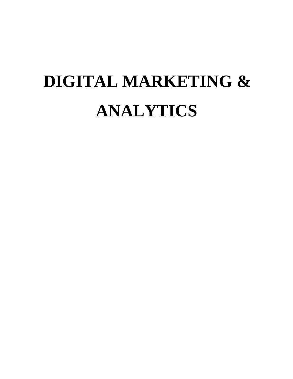 Assignment On Digital Marketing And Analytics_1