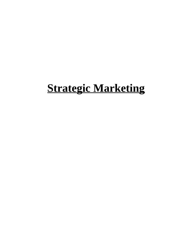 Strategic Marketing of NEXT Consulting Essay_1