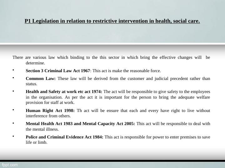 Legislation in relation to restrictive intervention in health, social care_2