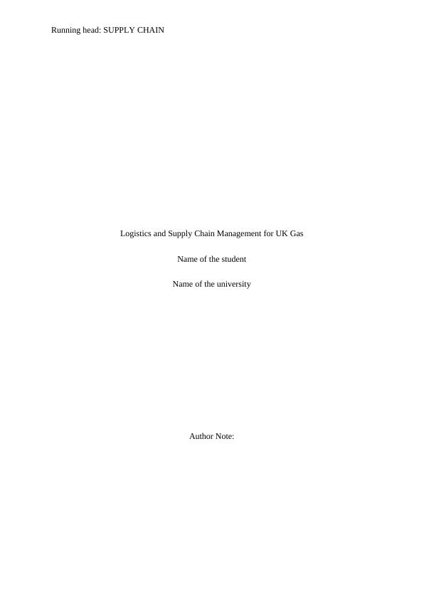 Supply Chain Logistics Assesment Report_1