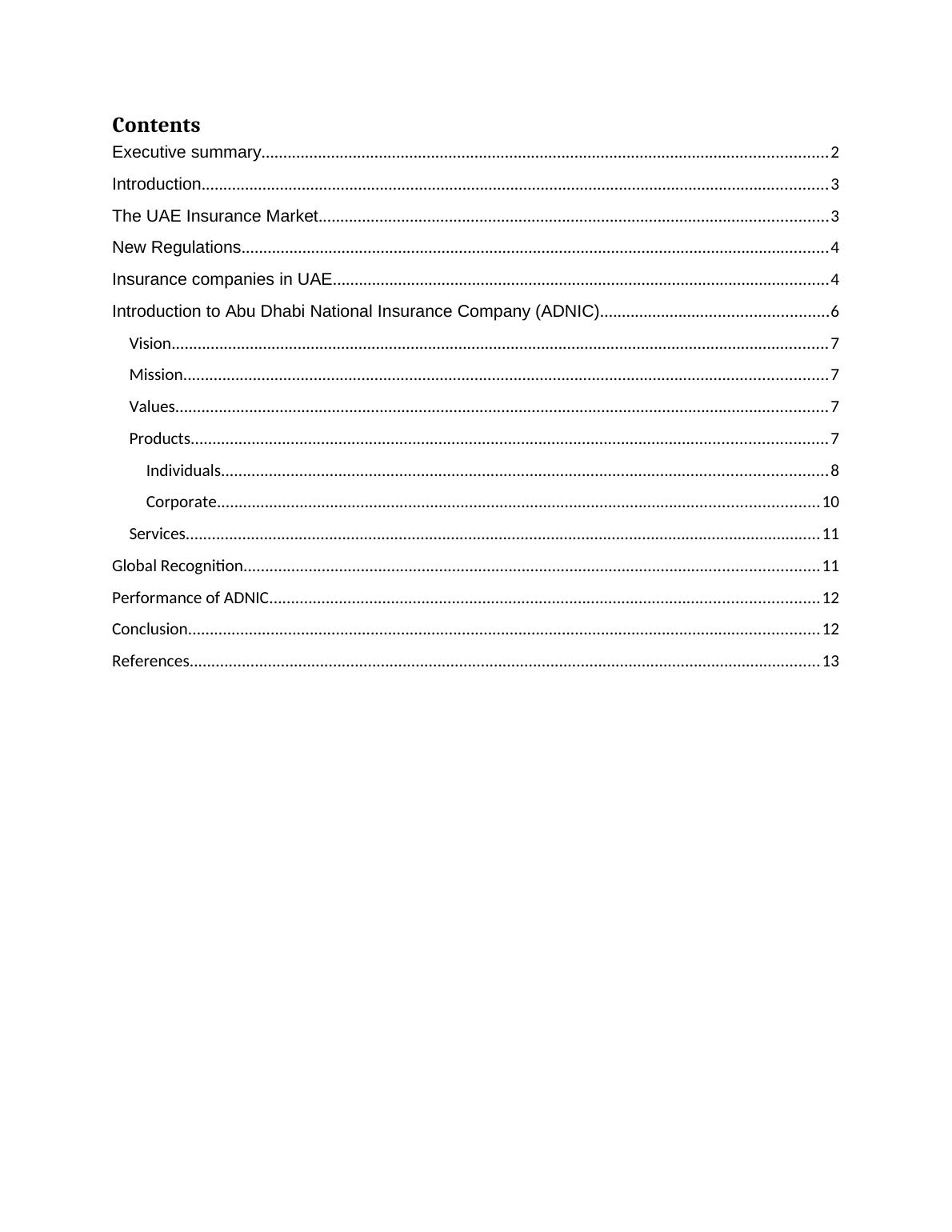 risk and insurance assignment