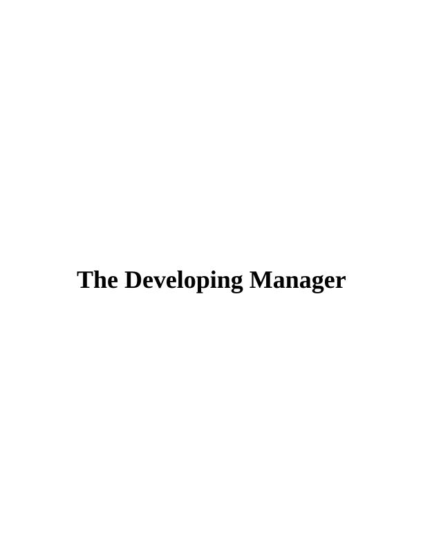 Report on Developing Manager - Clayton Crown Hotel_1