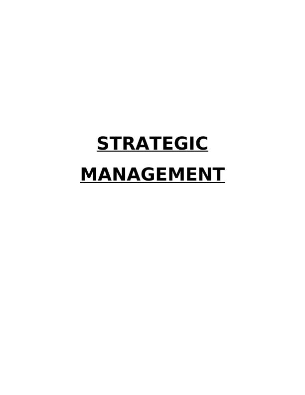 Strategic Management of Amazon Inc_1