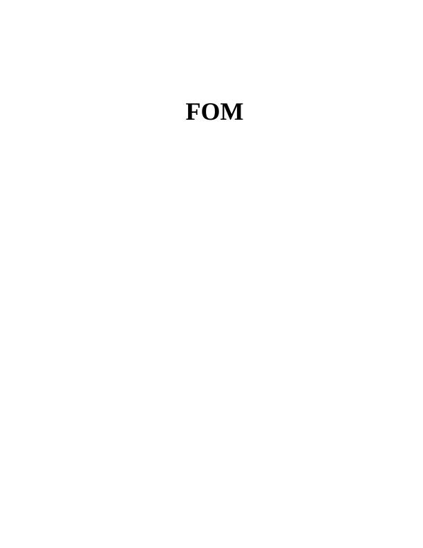 FOM Assignment - (Solved)_1