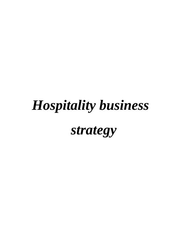 Hospitality Business Strategy