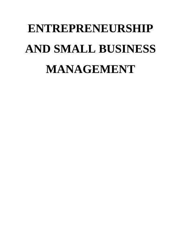 Project Report On Entrepreneur & Types Of Ventures_1