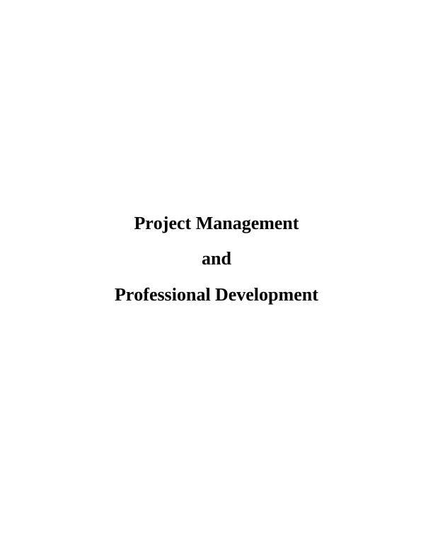 Project Management and Professional Development - Assignment_1