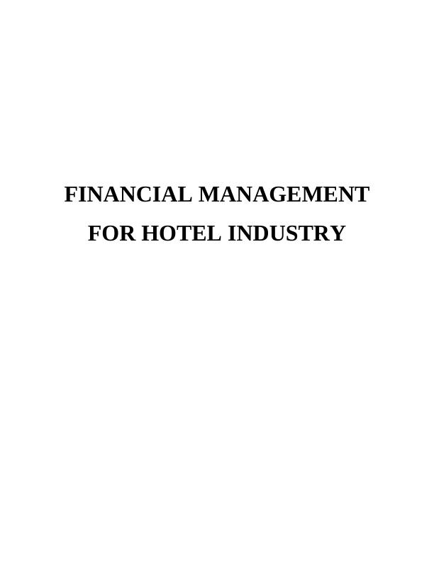 Financial Management for Hotel Industry_1