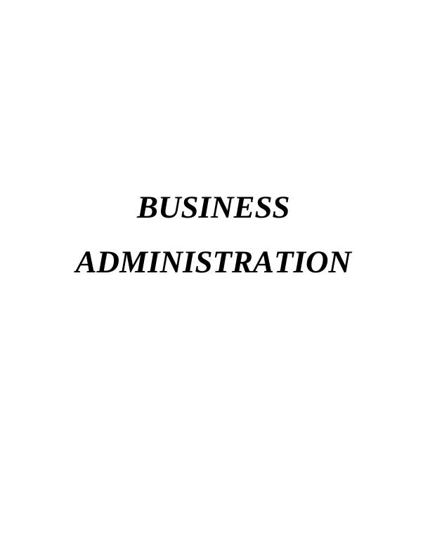 Introduction to the Management of Business Administration_1