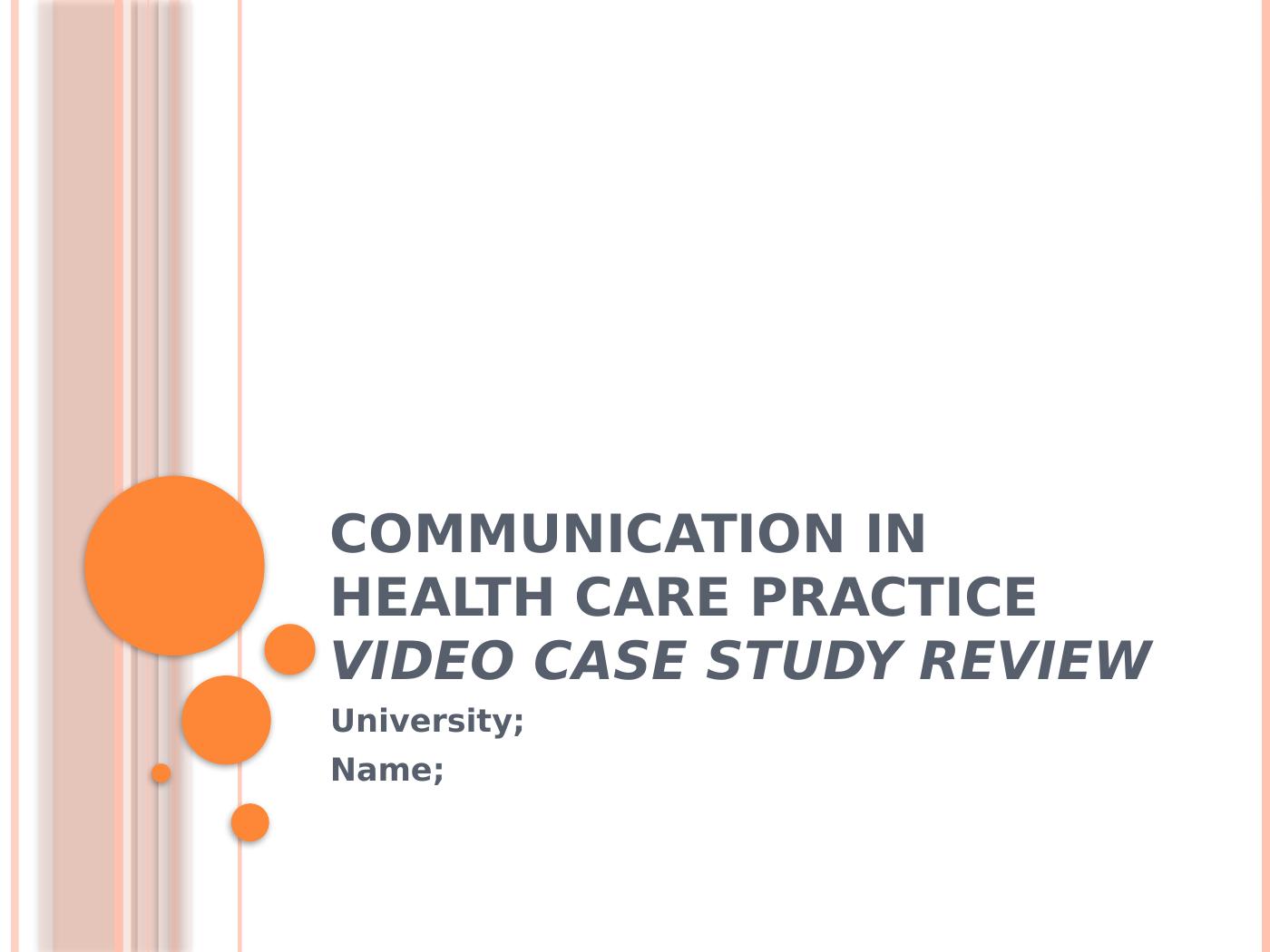(Doc) Communication in Health Care Practice_1