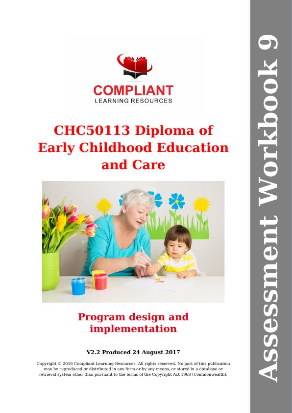 Program Design and Implementation Guide for CHC50113 Diploma of Early Childhood Education and Care_1