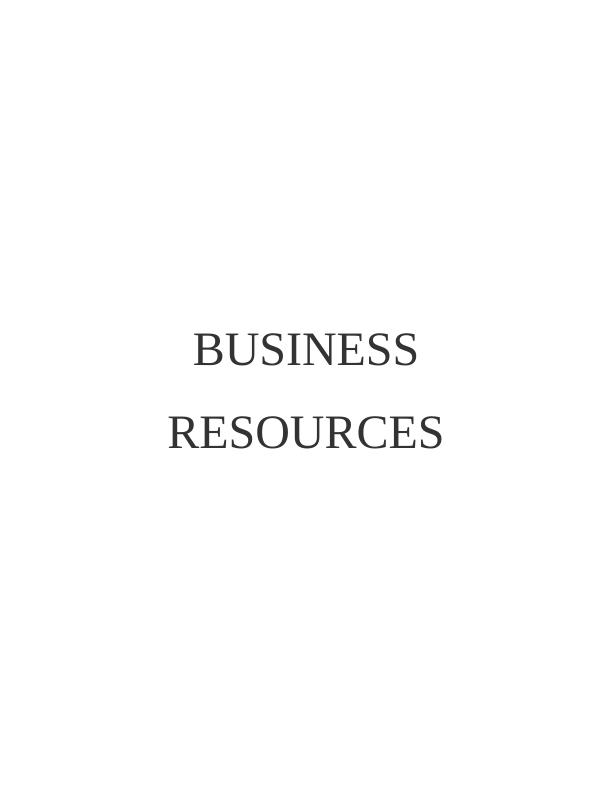 Report on Business Resources : Next Plc_1