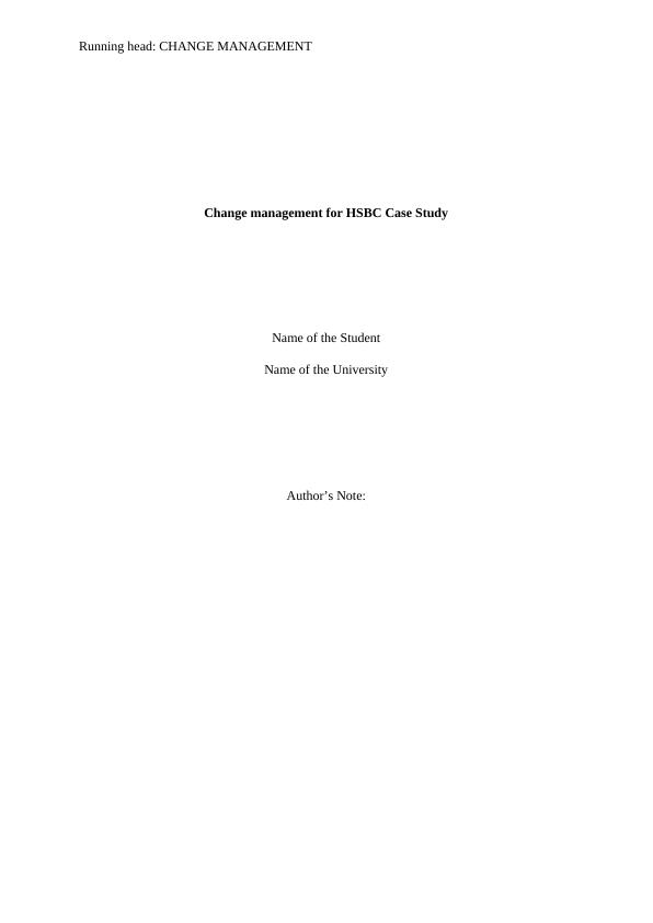 Change Management Strategies for HSBC: A Case Study Analysis_1