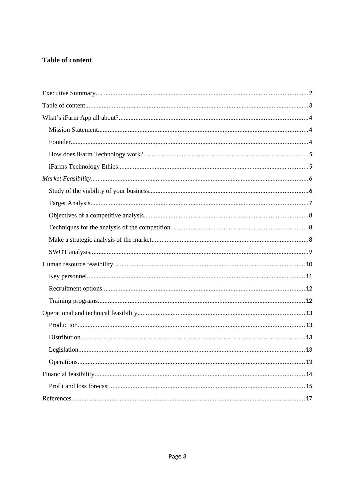Produce Farm Business Plan Sample