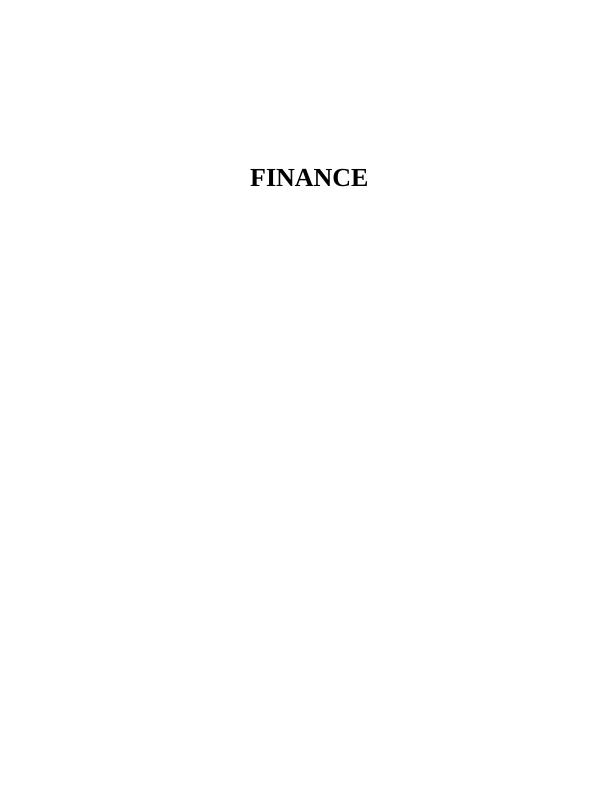 FINANCE EXECUTIVE SUMMARY Financial Planning and Evaluation_1
