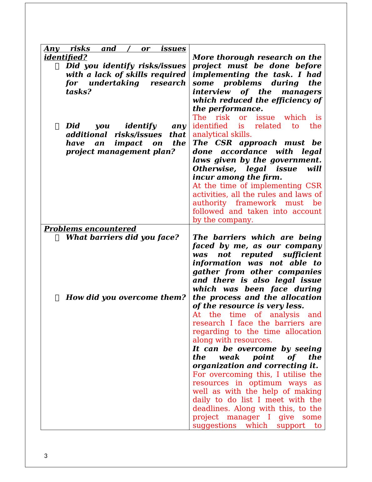 social responsibility assignment