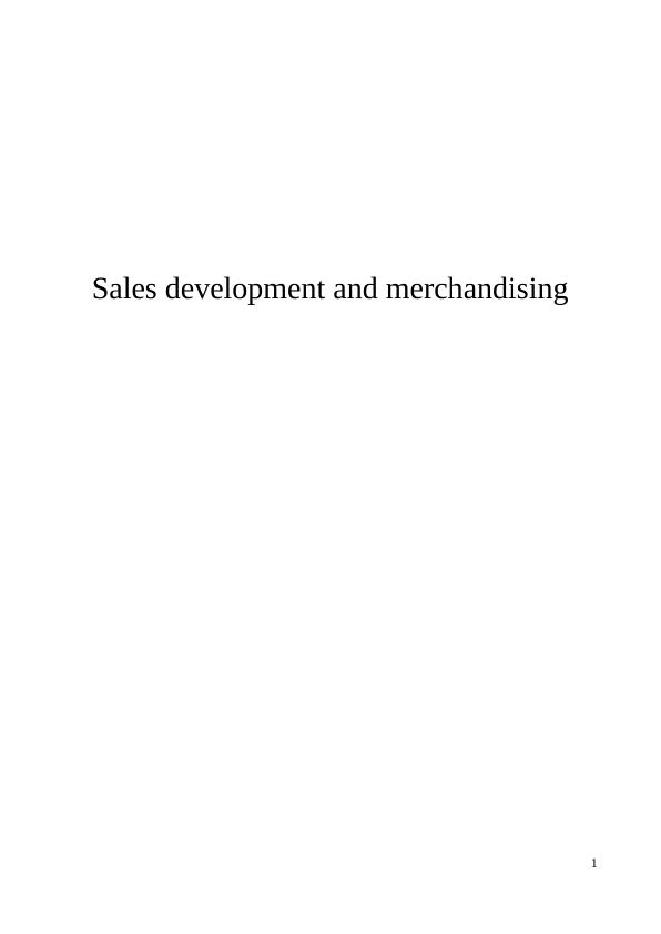 (DOC) Sales development and merchandising_1