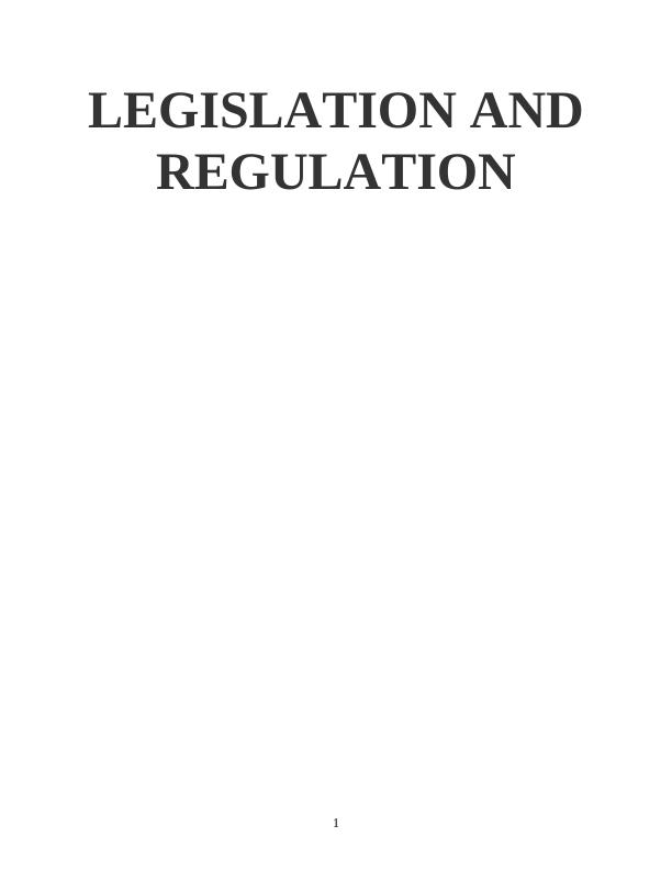Legislation and Regulation_1