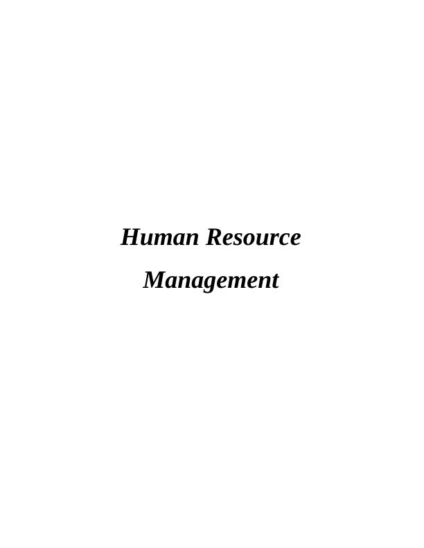 Human Resource Management (HRM) Assignment: TESCO_1