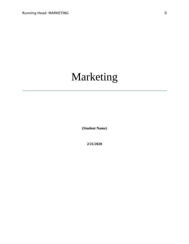 Pricing Strategy And Marketing Assignment_1
