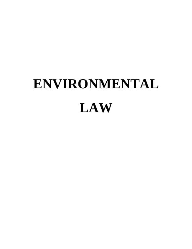 Assignment On Environmental Law_1