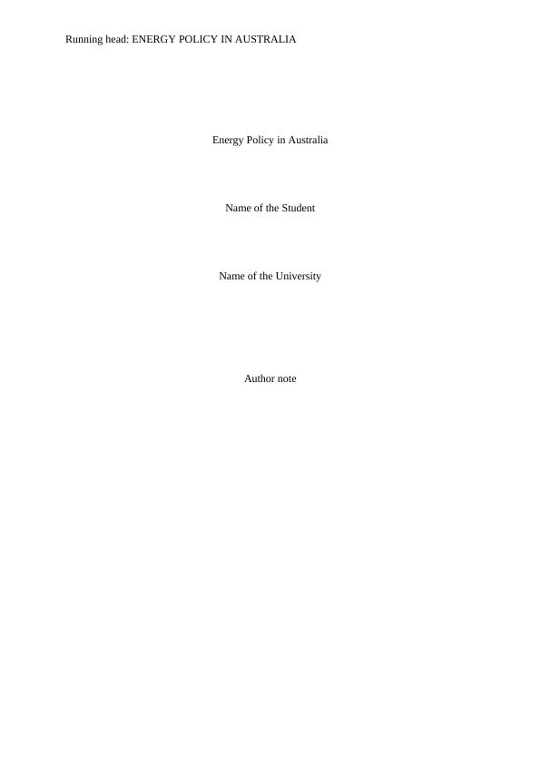 49029 - Energy Policy in Australia: Doc_1