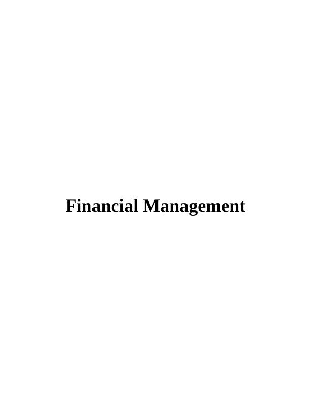 Assignment || Financial Management_1