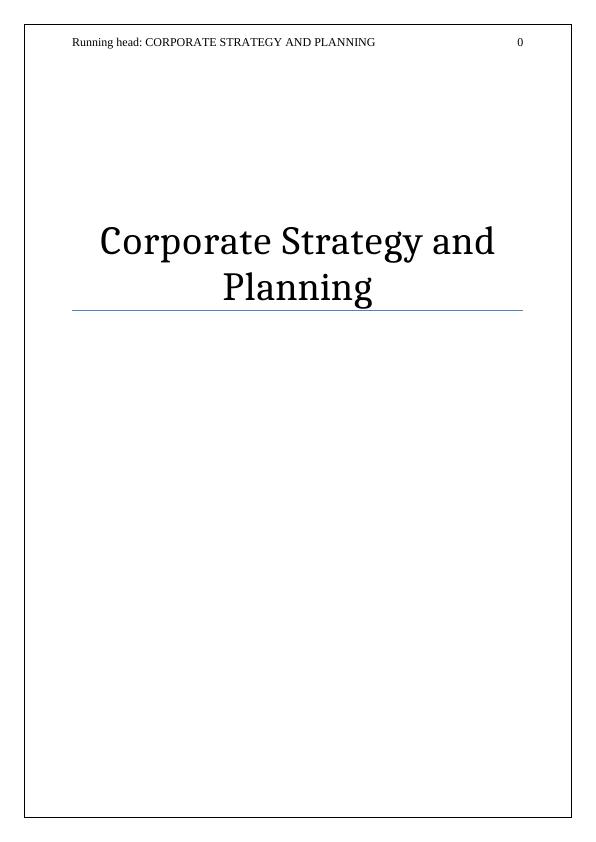 Strategic Planning Assignment Sample_1