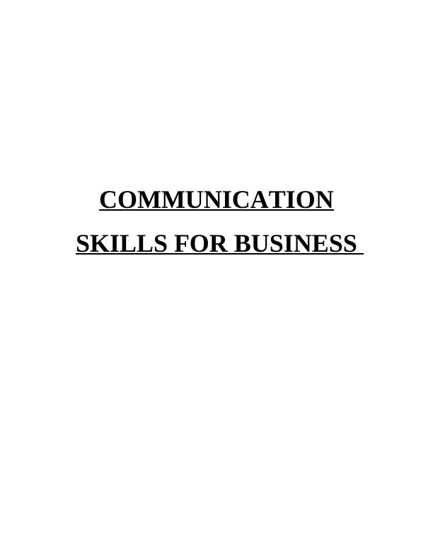 Theory of Communication Skills for Business_1