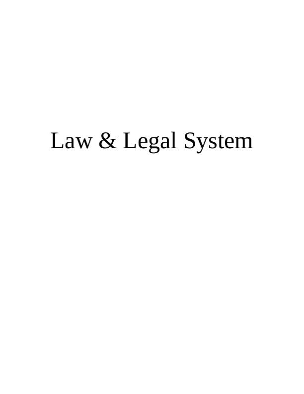 Law and Legal System: Main Stages, Stakeholders, and Effectiveness_1