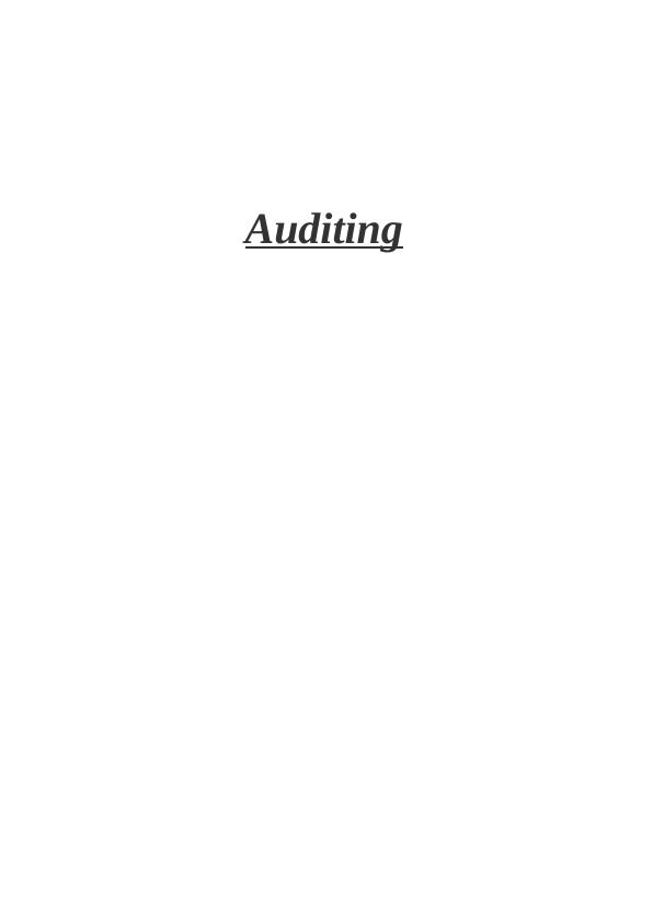 Auditing Assignment: Billing and Associates_1