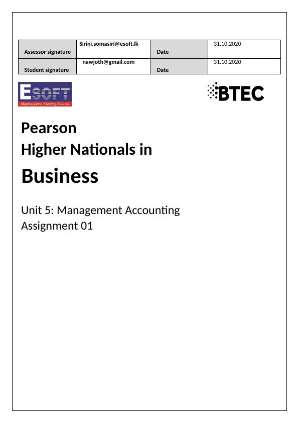 Internal Verification of Assessment Decisions for BTEC (RQF) Management Accounting Unit 5_6