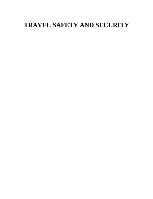 Safety and Security in Tourism Assignment_1