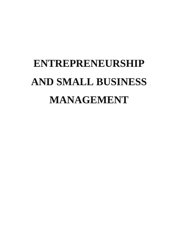 Entrepreneurship and Small Business Management: Entrepreneurial Ventures Types_1