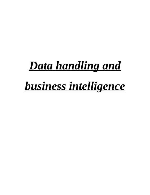 Data Handling and Business Intelligence_1
