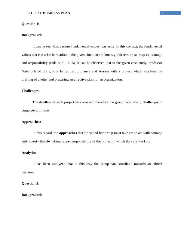 Ethical business plan assignment_2