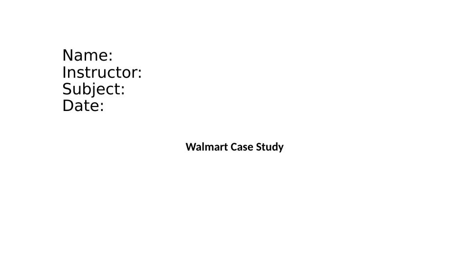 Case Study on Walmart  PDF_1