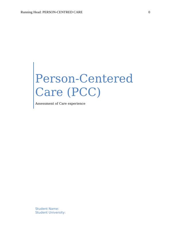 Person-Centred Care in Dementia: Assessment, Evaluation and Advocacy_1