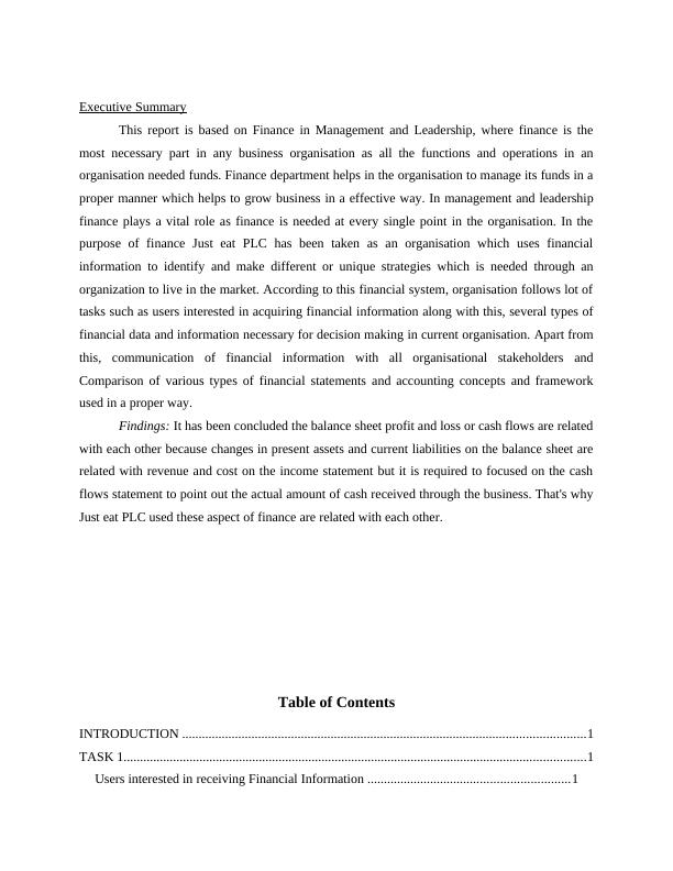 Finance in Management and Leadership - Assignment_2