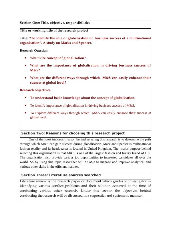 The Role of Globalisation on Business Success of a Multinational Organisation_3