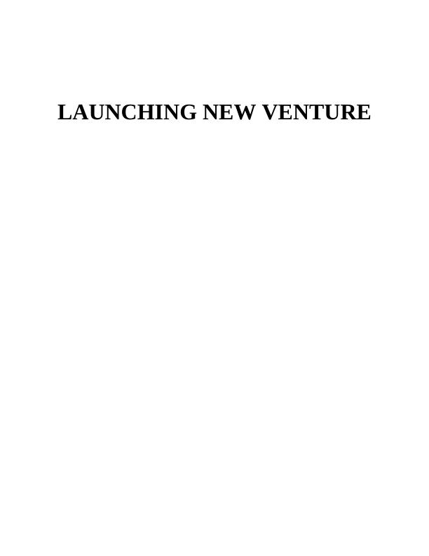 Launching  New Venture Assignment_1