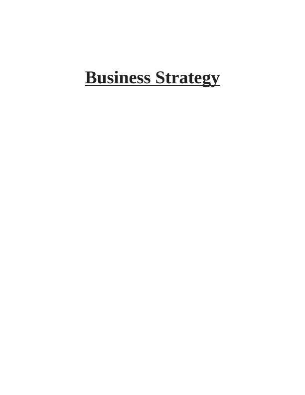 Strategic Planning : Assignment_1