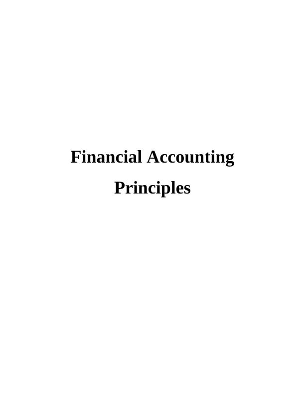 Financial Accounting Principles - Assignment Solution_1