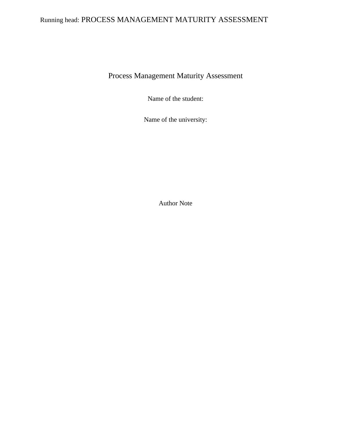 Process  Management Maturity Assessment 2022_1