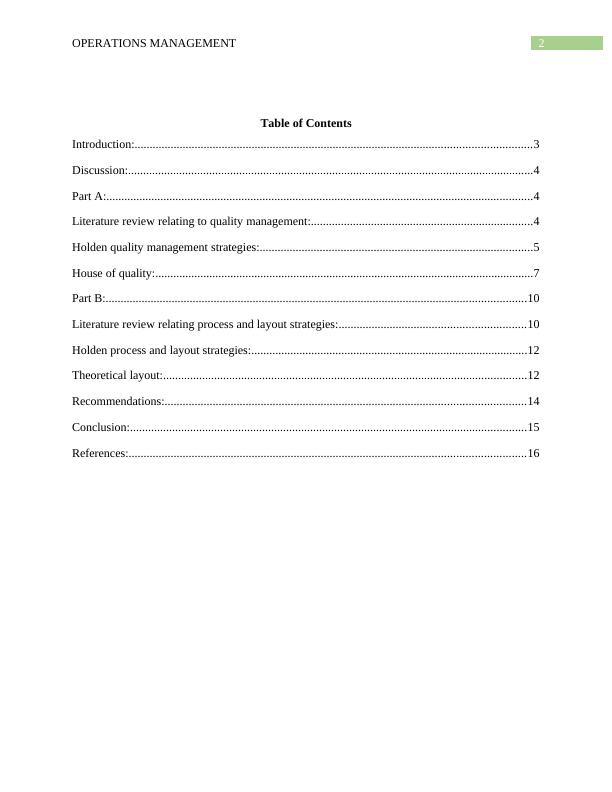Report on Operations Management- Holden_3