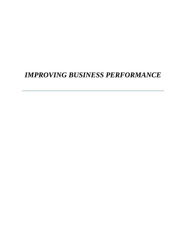 Improving Business Performance Report_1